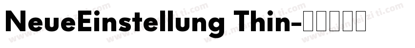 NeueEinstellung Thin字体转换